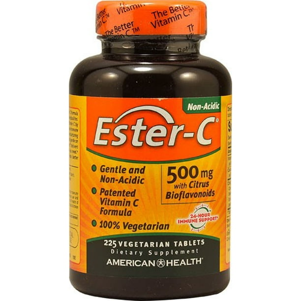 American Health Ester-C 500mg with Citrus Bioflavonoids, Veggie Tablets ...