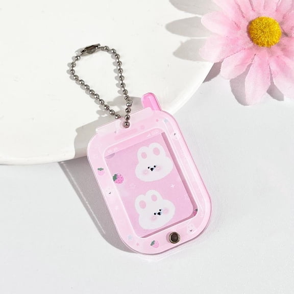 Acrylic 1 inch photo frame keychain Photo Card Holder Idol Photocard Holder Key Chain for Bag Pendant