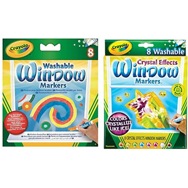 Crayola 8 Count Washable Window Markers (Washable Window Markers X