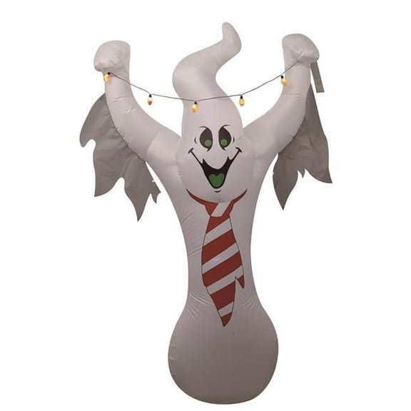 Celebrations 9096220 8 ft. LED Prelit Ghost with C9 Inflatable String Light