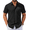 Black, variant on COOFANDY Mens Beach Shirs Untucked Shirts Short Sleeve Button Up Casual Dress Shirts