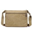 thumbnail image 3 of Stylago Canvas Messenger Bags for Men Multiple Zipper Compartments Crossbody Shoulder Purses Casual Work Travel Handbag Black, 3 of 6