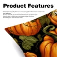 thumbnail image 2 of Thanksgiving Pumpkin Throw Pillow - Velvet Pillow Inserts Covers with Unique Patterns - Set of 2 - Available in 16x16, 18x18, 20x20 Inches for Various Occasions, 2 of 6