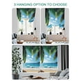 thumbnail image 4 of Summer Beach Coastal Tie Up Curtains for Windows 63 Inch Length Balloon Curtains Kitchen Adjustable Balloon Window Shade Palm Tree Sandy Vacation Tie Up Valance Bathroom Curtain Window 52"x63", 4 of 6