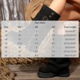 thumbnail image 3 of Women Solid Color Round Toe Side Zipper Buckle Strap Ruched Mid Calf Boots Faux Suede Block Mid Heel Winter Casual Boots US Size 5 To 8.5 Black, 3 of 9