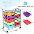 thumbnail image 4 of Costway 15 Drawer Rolling Storage Cart Tools Scrapbook Paper Office School Organizer Colorful, 4 of 9