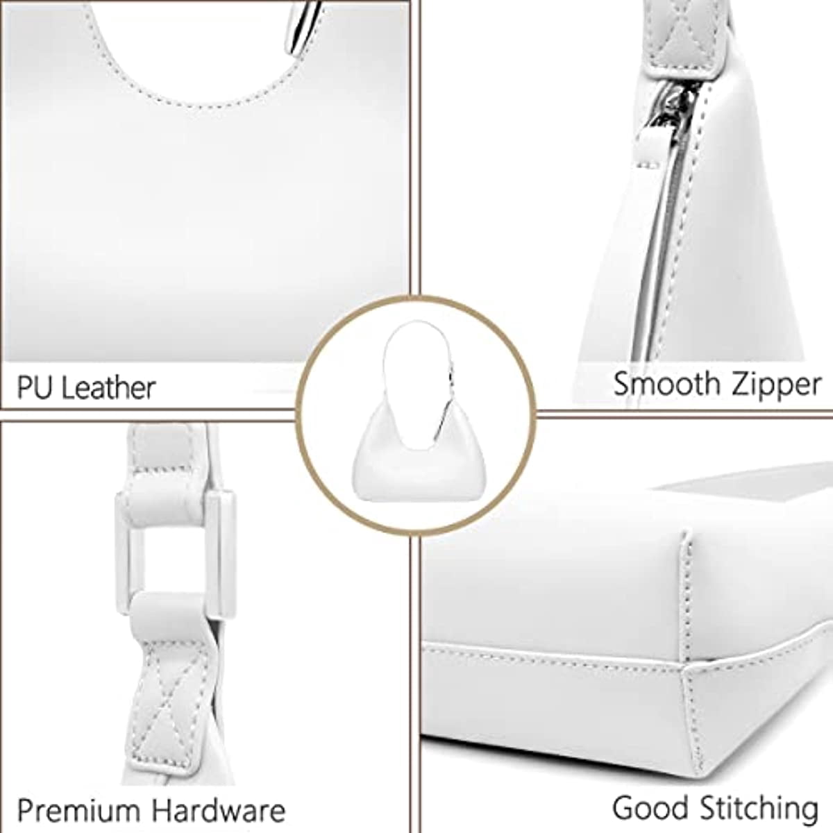 Barabum Mini Purse Small Shoulder Bags for Women Trendy Small Hobo Bag Clutch Purses for Women