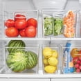 thumbnail image 6 of iDesign Plastic Storage Bins with Handles - Set of 4 - Clear - Made in USA, 6 of 8
