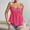 Hot Pink, variant on Women's Lace Spaghetti Strap Camisole - Ruffled Sleeveless Dressy Summer Going Out Party Top