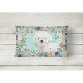 thumbnail image 2 of Carolines Treasures CK3435PW1216 Bichon Frise Canvas Fabric Decorative Pillow 12H x16W multicolor, 2 of 4