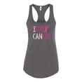 thumbnail image 2 of Fight Cancer Ribbon Ladies Racerback Tank Top, Dark Grey, Large, 2 of 3