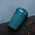 thumbnail image 6 of Pebbuoy 380ML Stainless Steel Insulated Coffee Cup Travel Cup Leakproof Lid Vacuum Thermal Double-Wall Seal Cup BPA-Free Safe 12H Cold/6H Hot Coffee Cup with Non-Slip Bottom Pad, 6 of 6