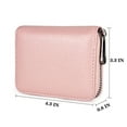thumbnail image 3 of Saipulusi RFID Blocking Women's Card Holder Leather Wallet, Pink, 3 of 6