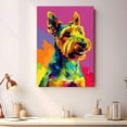 thumbnail image 4 of Lakeland Terrier Dog Canvas Wall Art Poster Prints Colorful Pop Animal Art Wall Decor Dog Picture Artwork Pet Dog Painting Poster for Home Bedroom Living Room Decoration Framed, 4 of 6