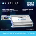 thumbnail image 5 of Hifonics Brutus BG 560 Watt 2 Channel Amplifier with Built-In UV Meter, Silver, 5 of 14