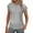 Gray, variant on Tops for Women Trendy Summer Casual Cap Short Sleeve Basic Textured Solid Color Round Neck T Shirts Blouse Gray XL