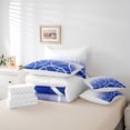 thumbnail image 6 of jejeloiu Geometric Striped Circular 7 Pieces Bedding Comforter Set,Gradient White Blue Full Bedding Set For Girls Boys Reversible, 6 of 8