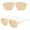 Beige Tea, variant on Retro Sunglasses Jelly Tea Women Double Beam Uv400 Sun Shades Glasses For Men Vintage Black Eyeglasses