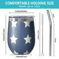 thumbnail image 5 of Modern 12oz Stainless Steel Insulated Wine Tumbler with Lid and Straw – Double Wall Vacuum Mug for Hot & Cold Drinks, 304 Steel Interior, Sweat-Free Design, 5 of 5