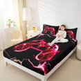 thumbnail image 4 of Manfei Game Full Size Sheets,Vintage Gamepad Controller Bed Sheets,Red Black Sheet Sets For Boy,Microfiber Room Decor,4 Pieces, 4 of 7