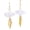 Gold, variant on Cute Handmade Sparkly Large 3D Resin Cloud Lightning Weather Dangle Drop Hook Earrings for Women