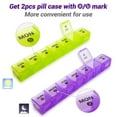 thumbnail image 5 of 2-Pack 7 Day Pill Organizer for Travel, Weekly Pill Boxes and Organizer, 14 Day XL Medication Organizer Dispenser for Fish Oils, 5 of 6