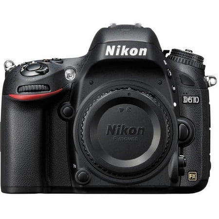 Nikon D610 DSLR Camera 24.3MP FX-Format Body Only, Black (International Model)