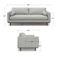 thumbnail image 6 of Morrison 89 inch Wide Mid-Century Modern Sofa in Mist Grey Woven-Blend Fabric, 6 of 10