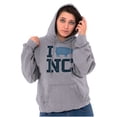 thumbnail image 4 of North Carolina Good Luck Pig Cute Unisex Plus Fleece Graphic Hoodie Brisco Brands 2X, 4 of 5