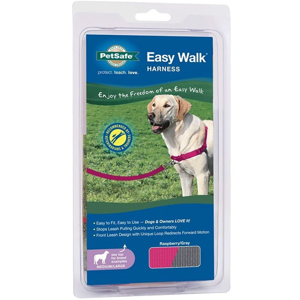 PetSafe Easy Walk No Pull Dog Harness, Medium/Large, Raspberry