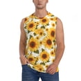 thumbnail image 1 of Balery Yellow Polka Dot Sunflower Camisetas sin mangas para hombre, absorbe la humedad y protege contra el mal olor.-Large, 1 of 7
