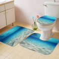 thumbnail image 4 of Ocean Sea Bathroom Rugs Set Underwater Blue Ombre Waves Seascape Sand Beach Non Slip Absorbent Soft Bath Mats 3 Piece Set with Bathroom Rug, U-Shaped Floor Mat, Toilet Seat Cover Small Size, 4 of 9