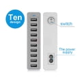 thumbnail image 4 of 50W Multi USB Charger 10 Ports Charger Station Multile Port Device Fast Charge 5V 10A Compatible With Phone, Tablet And Cell Phone ,Easy to Use, 4 of 7