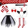 thumbnail image 3 of 6PCS Cat Costume for Kids Girls, Cat Ear Hat Headband Tutu Bowtie Cat Tail and Striped Socks Gloves Set for Reading Week Halloween Birthday and Cosplay Prty, 3 of 7