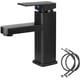 thumbnail image 1 of Grifo de baño negro, grifo de lavabo de aleación de la UE con agua fría y caliente disponible, grifo de lavabo con dos mangueras, para inodoro, 1 of 5