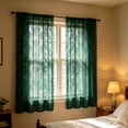 thumbnail image 4 of Semi Transparent Lace Curtain, Elegant Window Sheer For Living Room Bedroom, Decorative Drape For Home And Picnic Decor（140X114Cm）, 4 of 5
