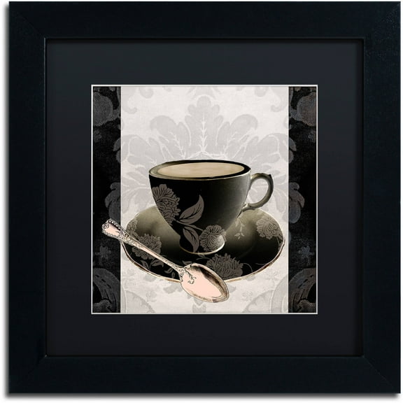 Trademark Fine Art "Vintage Cafe III" Canvas Art by Color Bakery Black Matte, Black Frame