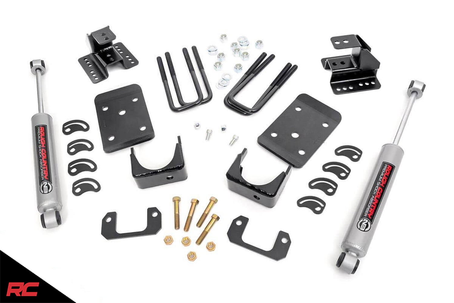 Rough Country Lowering Kit (fits) 20072015 Chevy Silverado GMC Sierra 1500 2WD 2" Front 4
