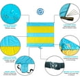 thumbnail image 2 of Aquatus Beach Blanket Sandproof Extra Large Oversized 10ft by 9ft for 7 Adults Best Beach Mat Accessories for Vacation, Camping, Picnics, Travel, Hiking, Festivals, and Events, 2 of 7