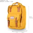 thumbnail image 4 of Macaron 16L Escuela de Viaje Señoras Universitarias Mochila Ligera Informal Amarillo, 4 of 4