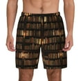 thumbnail image 2 of Goofa Bookshelves Printed Men's Swim Trunks Board Shorts Quick Dry Mens Swimming Trunks with Compression Liner,Breathable Fit Hawaii Beach Shorts-Small, 2 of 9