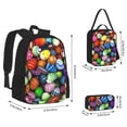 thumbnail image 2 of Pofeuu Easter Eggs2 Print Backpack Travel Backpacks With Lunch Bag Pencil Bag Set 3 pcs Set Cartoon Backpack, 2 of 7
