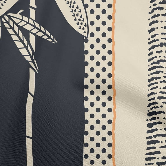 oneOone Cotton Cambric Navy Blue Fabric Tropical Diy Clothing Quilting Fabric Print Fabric By Yard 42 Inch Wide