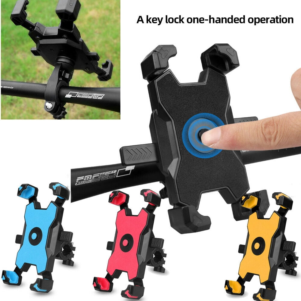 Cell Phone Silicone Mount Holder GPS Motorcycle MTB Bike Bicycle 360 Rotation