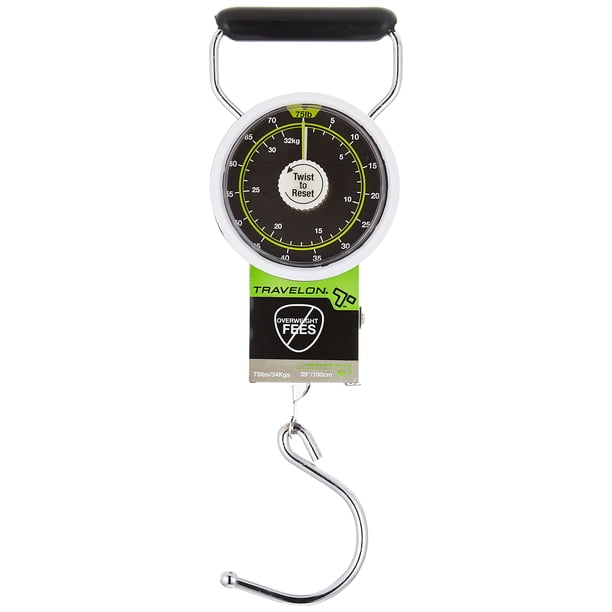 Báscula de equipaje Travelon Stop & Lock negra de hasta 34 kg