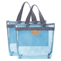 GHSOHS 2pcs Makeup Bags Portable Shower Caddy Mesh Shower Caddy Tote Bag Quick Dry Hanging Toiletries Bathroom Organizer Bag for College Dorm Beach Travel Or Camping with Zipper Handle