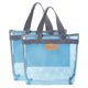 thumbnail image 1 of Organizador de ducha portátil de malla, bolsa de malla para colgar artículos de aseo y organizador de baño, ideal para residencias universitarias, playa, viajes o acampadas, con cremallera, 1 of 2