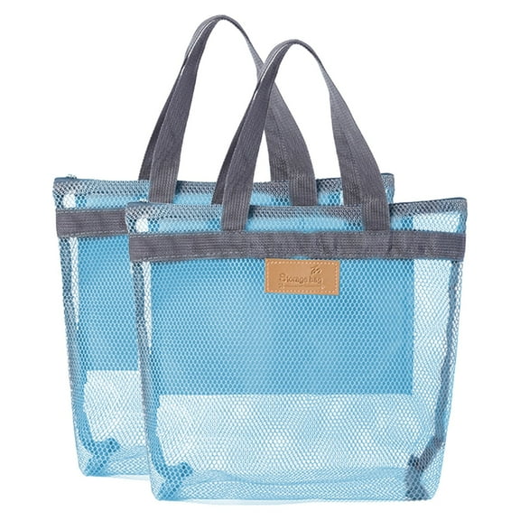 Portable Shower Caddy Mesh Organizer Bag for Toiletries College Dorm Travel or Camping with Zipper and Hanging Design