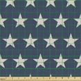 thumbnail image 2 of Ambesonne Star Fabric by the Yard Upholstery, Patriotic Freedom, 1 Yard, Violet Blue and Tan, 2 of 5
