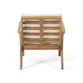 thumbnail image 3 of Sasha Modern Acacia Wood Club Chairs with Water-Resistant Cushions Brown Patina/Cream (Set of 2), 3 of 10